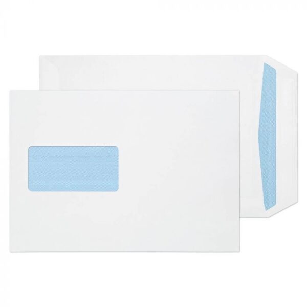C5 Self Seal Pocket Window White Envelopes- Pk500