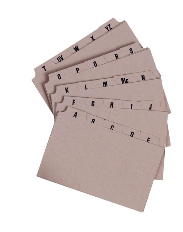 Index Guide Cards 6x4"