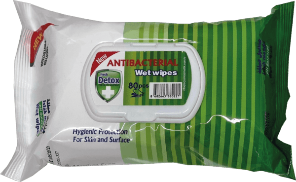 Antibacterial Wet Wipes - Pk80