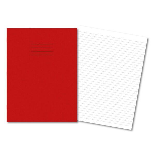 Exercise Books A4 48 Page 15mm Feint Red - Pk100