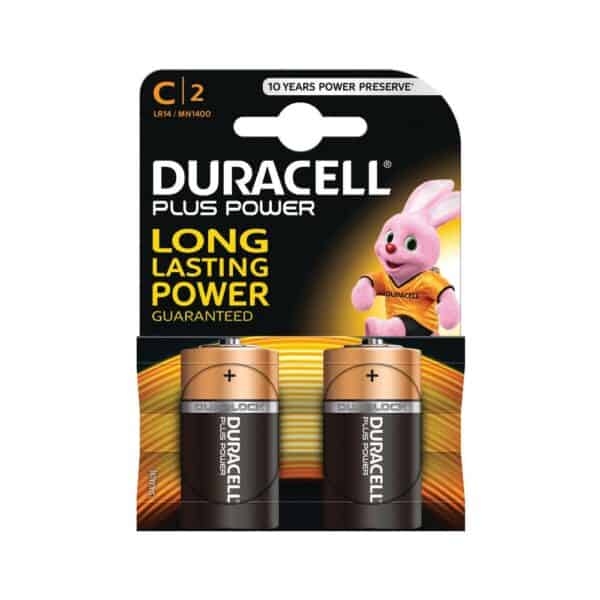 Duracell Plus Batteries C - Pk2