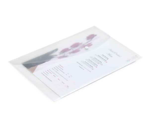 Rapesco Clear Popper Wallet Foolscap - Pk5