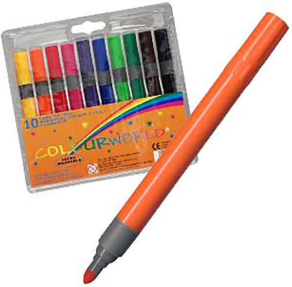 Jumbo Felt Tip Pens Assorted - Pk10