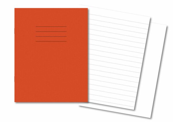 Exercise Books 9x7" 48 Page 12mm Feint/Alt Blank Orange - Pk100