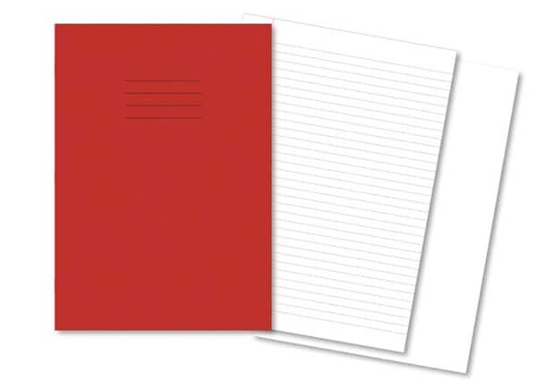 Exercise Books A4 64 Page Blank Red - Pk50