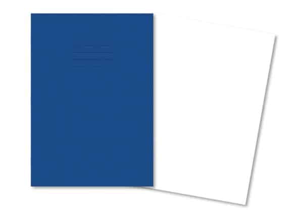 Exercise Books A4 80 Page Blank Dark Blue - Pk50