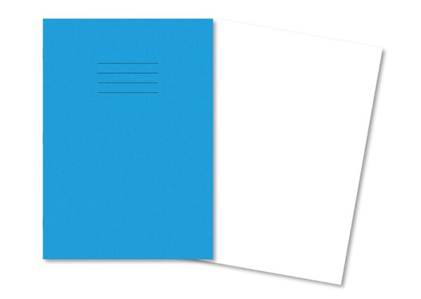 Exercise Books A4+ 80 Pages Blank Light Blue - Pk45