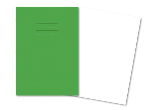 Exercise Books A4+ 80 Pages Blank Light Green - Pk45