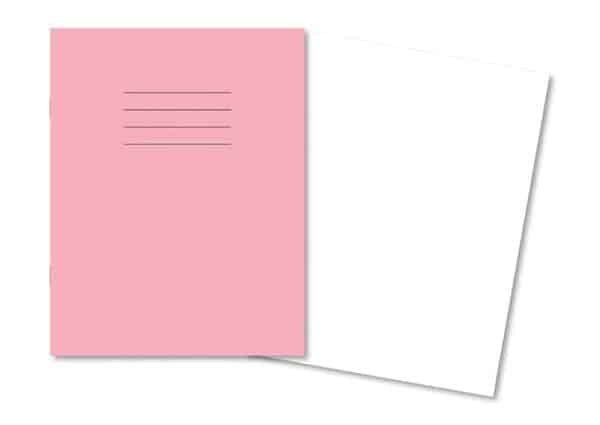 Exercise Books 9x7" 80 Page Blank Pink - Pk100