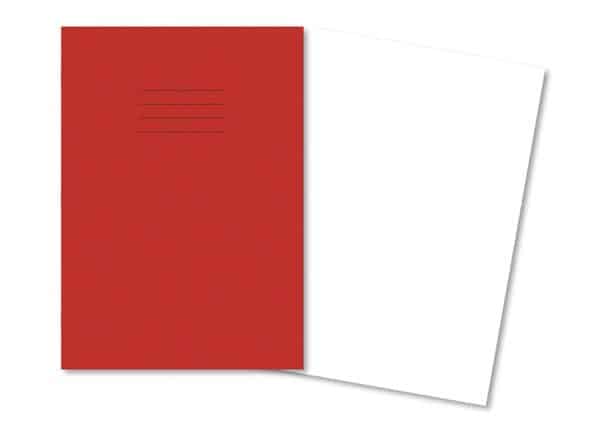Exercise Books A4+ 80 Pages Blank Red - Pk45