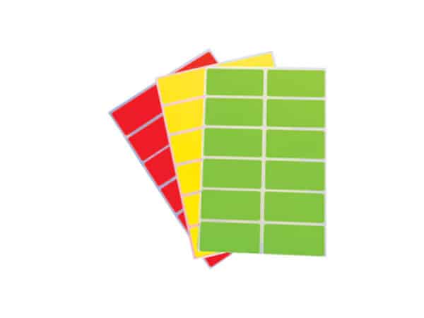 Blick Rectangular Coloured Labels- Pk320