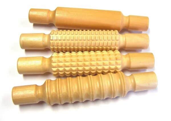 Assorted Patterned Rolling Pins - Pk4