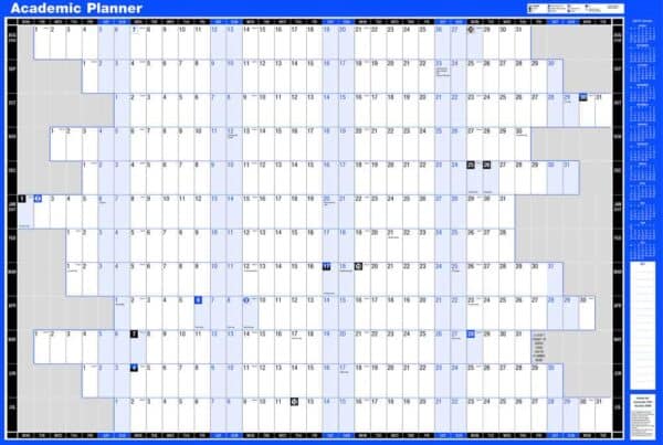 Unmounted Academic Year Wall Planner 2025-2026