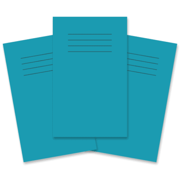 Exercise Books 8x4" 80 Page 8mm Feint Dark Blue - Pk100