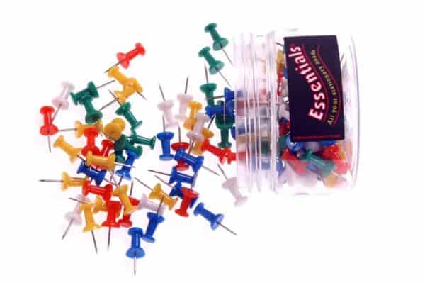 Push Pins Assorted - Pk200