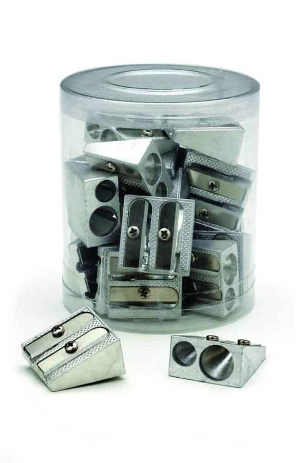 Pencil Sharpener Tubs Metal Double Hole - Pk24
