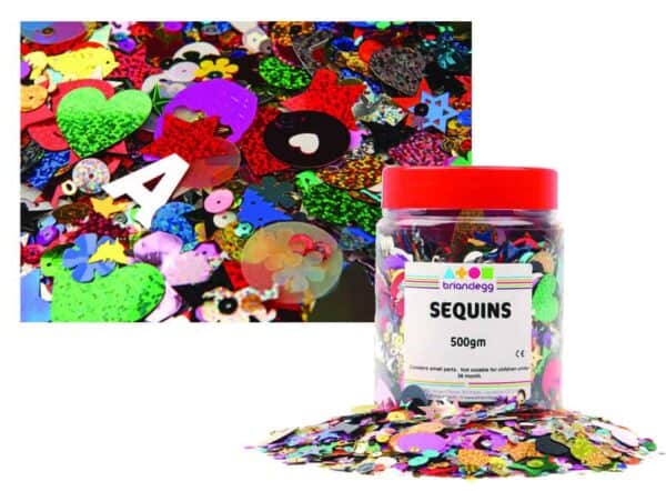 Assorted Sequins Bulk Tub - 500g
