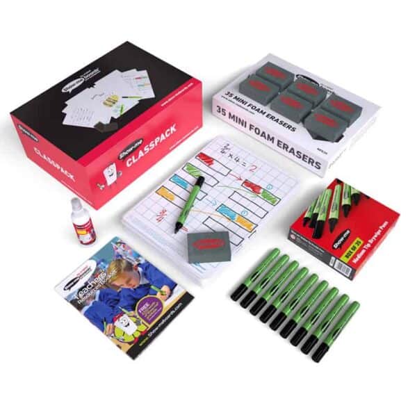 A4 Show-Me Gridded Drywipe Board - 35 Set