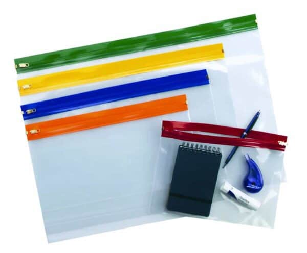 Heavy Duty Zip Wallets A4 Assorted - Pk100
