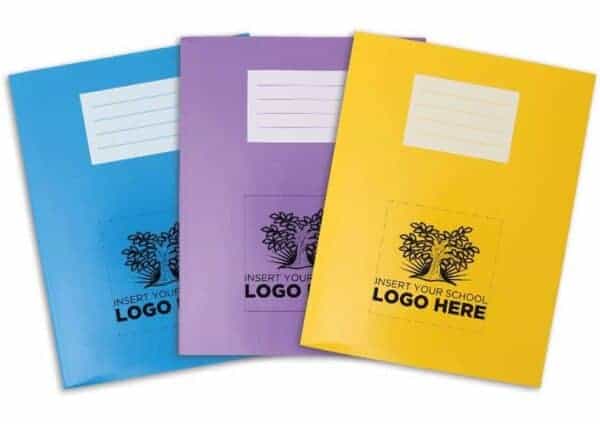 Overprinted Oxford Exercise Books 9x7" 80 Page 8mm Ruled and Margin Red - Pk100