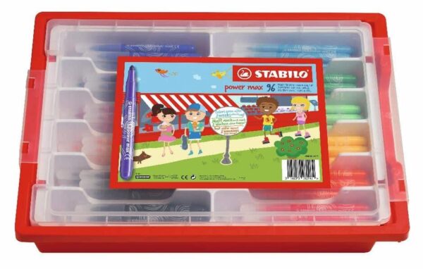 Stabilo Power Max Broad Felt Tips Classpack in Tray - Pk96