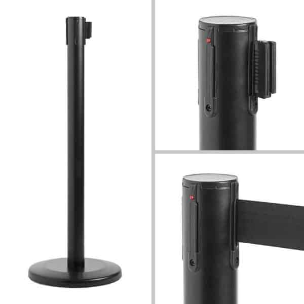 Retractable Barrier Black Frame/Black Belt