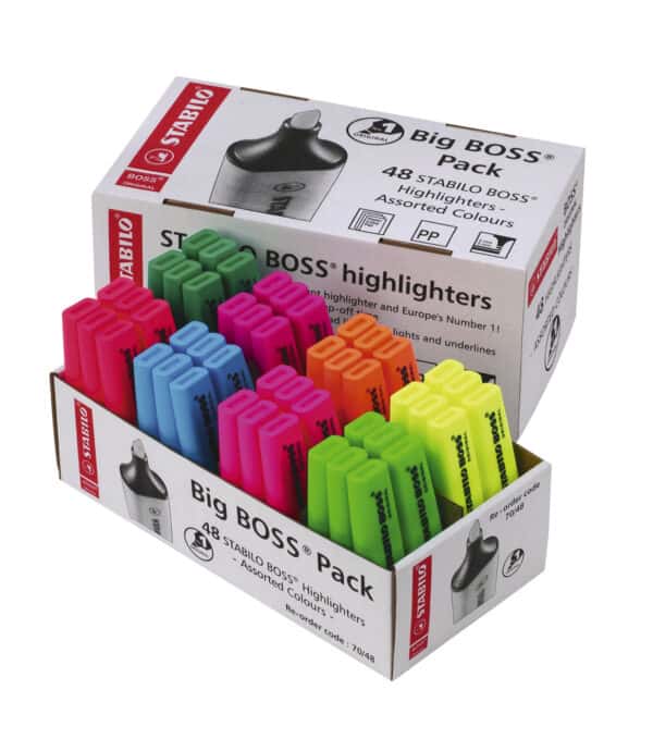 Stabilo Boss Highlighter Classpack Assorted - Pk48