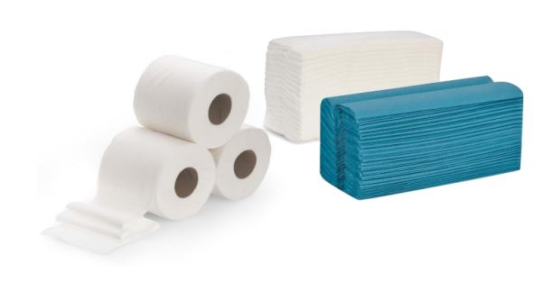 Hand Towels, Toilet Rolls, Facial Tissues & Dispensers