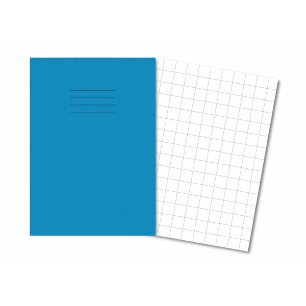 Exercise Books A4+ 80 Pages 20mm Squares Light Blue - Pk45
