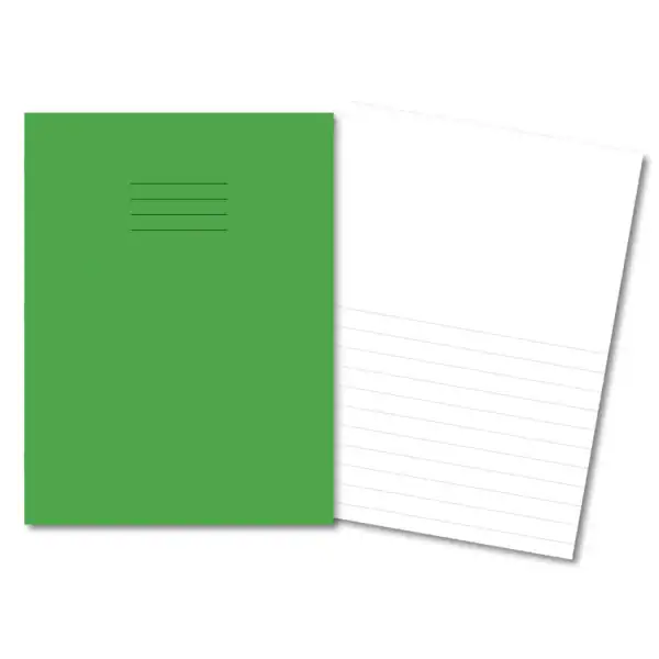 Exercise Books A4+ 80 Pages Top Blank/Bottom15mm Feint Light Green - Pk45
