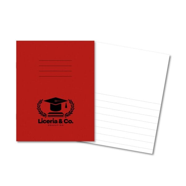 Overprinted Exercise Books A4+ 80 Pages Top Blank/Bottom 15mm Feint Red- Pk45