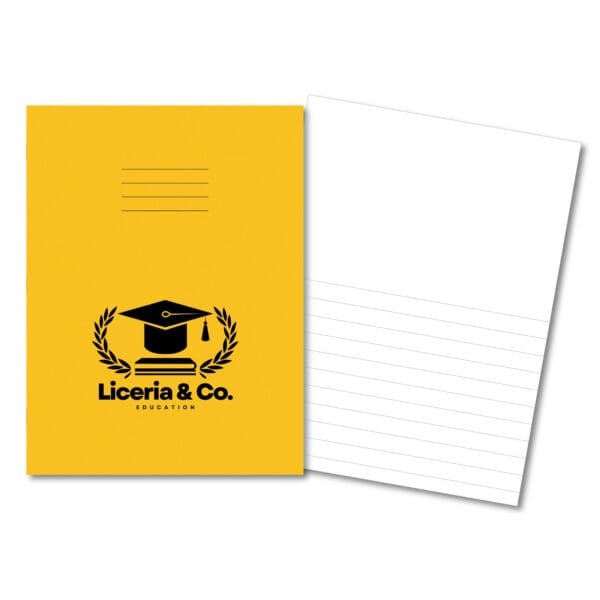 Overprinted Exercise Books A4+ 80 Pages Top Blank/Bottom 15mm Feint Yellow - Pk45
