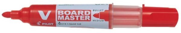 Pilot V-Board Master Drywipe Marker Bullet Tip Red- Pk10