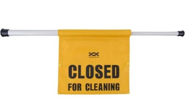 Doorway Closed for Cleaning Safety Sign