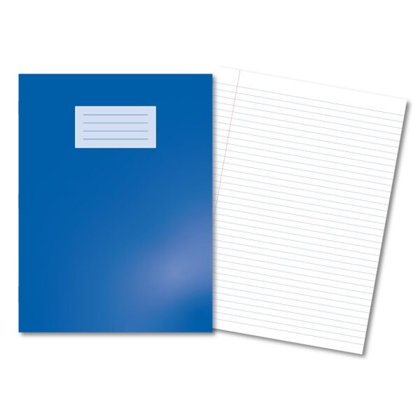 Oxford Overprinted Exercise Book A4 80 Pages 10mm Squared with Margin - Dark Blue 50 Pack