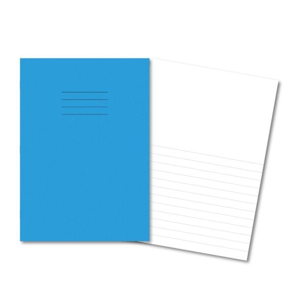 Classic Exercise Book A4 48 Pages Top Blank / Bottom 13mm Feint - Light Blue 100 Pack