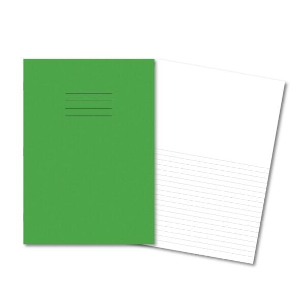 Classic Exercise Book A4 48 Pages Top Blank / Bottom 8mm Feint - Light Green 100 Pack