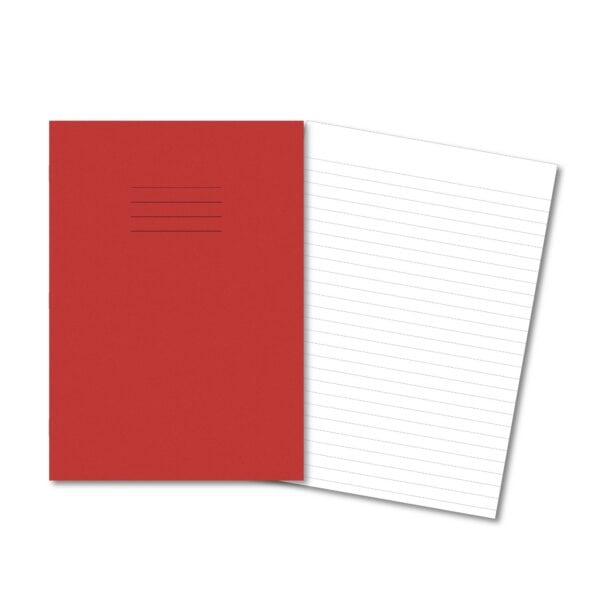 Classic Exercise Book A4 48 Pages 10mm Feint - Red 100 Pack