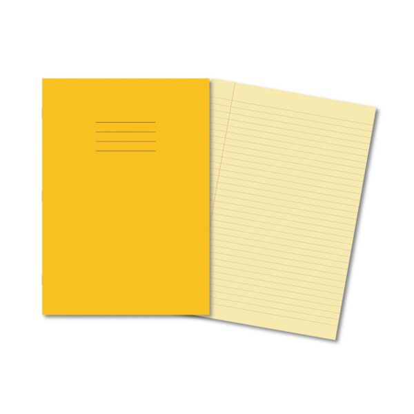 Classic SEN Exercise Book A4 80 Pages 8mm Feint & Margin - Yellow Cover, Cream Pages 50 Pack