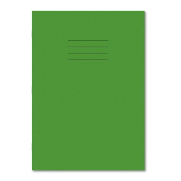 Classic SEN Exercise Book A4 80 Pages 8mm Feint & Margin - Light Green Cover, Cream Pages 50 Pack