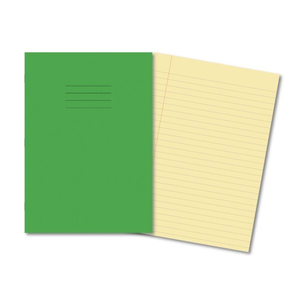 Classic SEN Exercise Book A4 80 Pages 10mm Feint & Margin - Light Green Cover, Cream Pages 50 Pack