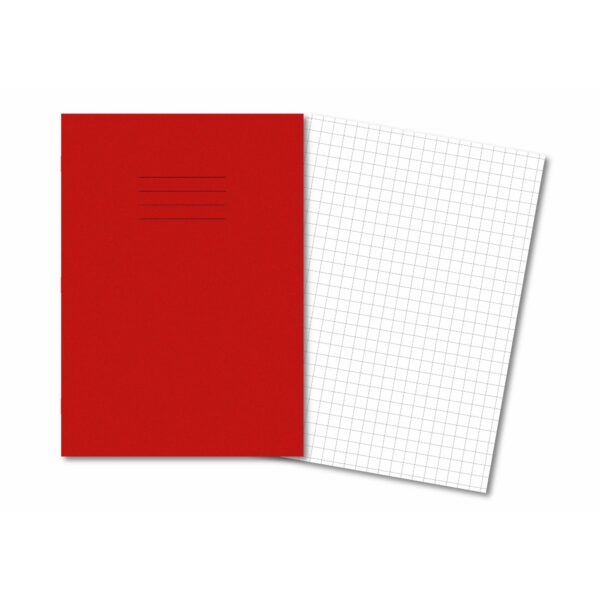 Classic Exercise Book A4+ 80 Pages 7mm Squares - Red 45 Pack
