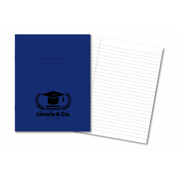 Classic Overprinted Exercise Book A4+ 80 Pages 12mm Feint & Margin - Dark Blue 45 Pack