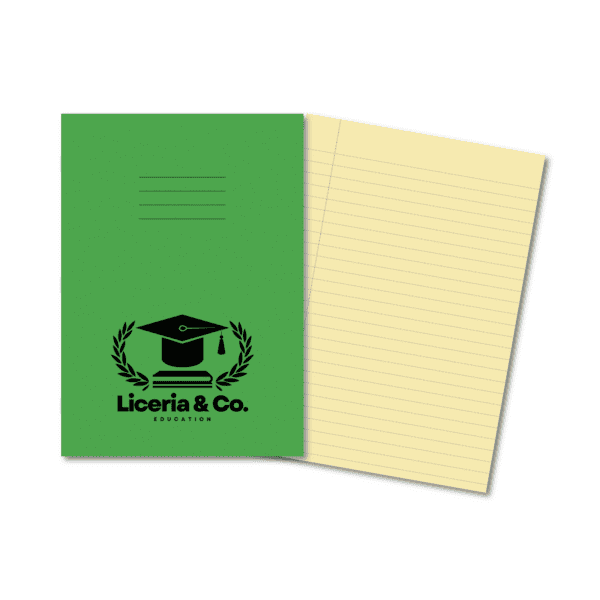Classic Overprinted SEN Exercise Book A4 80 Pages 8mm Feint & Margin - Light Green Cover, Cream Pages 50 Pack