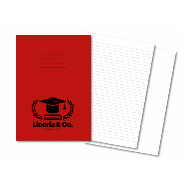 Classic Overprinted Exercise Book A4 48 Pages Alternate Blank / 15mm Feint - Red 100 Pack