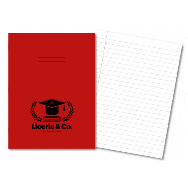 Classic Overprinted Exercise Book A4 48 Pages 10mm Feint & Margin - Red 100 Pack