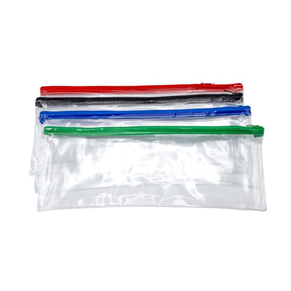 Clear Pencil Cases 330x127mm- Pk12