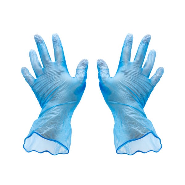 Blue Vinyl Powder Free Disposable Gloves