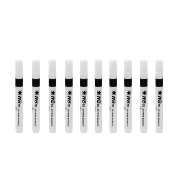 Economy Drywipe Marker Bullet Tip Black - Pk10