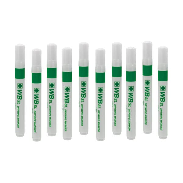 Economy Drywipe Marker Bullet Tip Green - Pk10